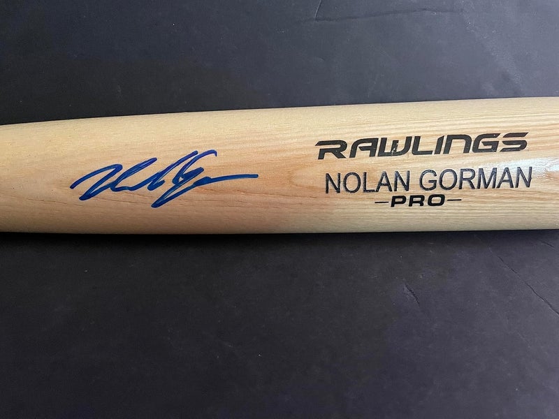 SidsGraphs Nolan Gorman St Louis Cardinals Autographed Signed Blonde Baseball Bat Beckett Rookie Hologram - Image 2